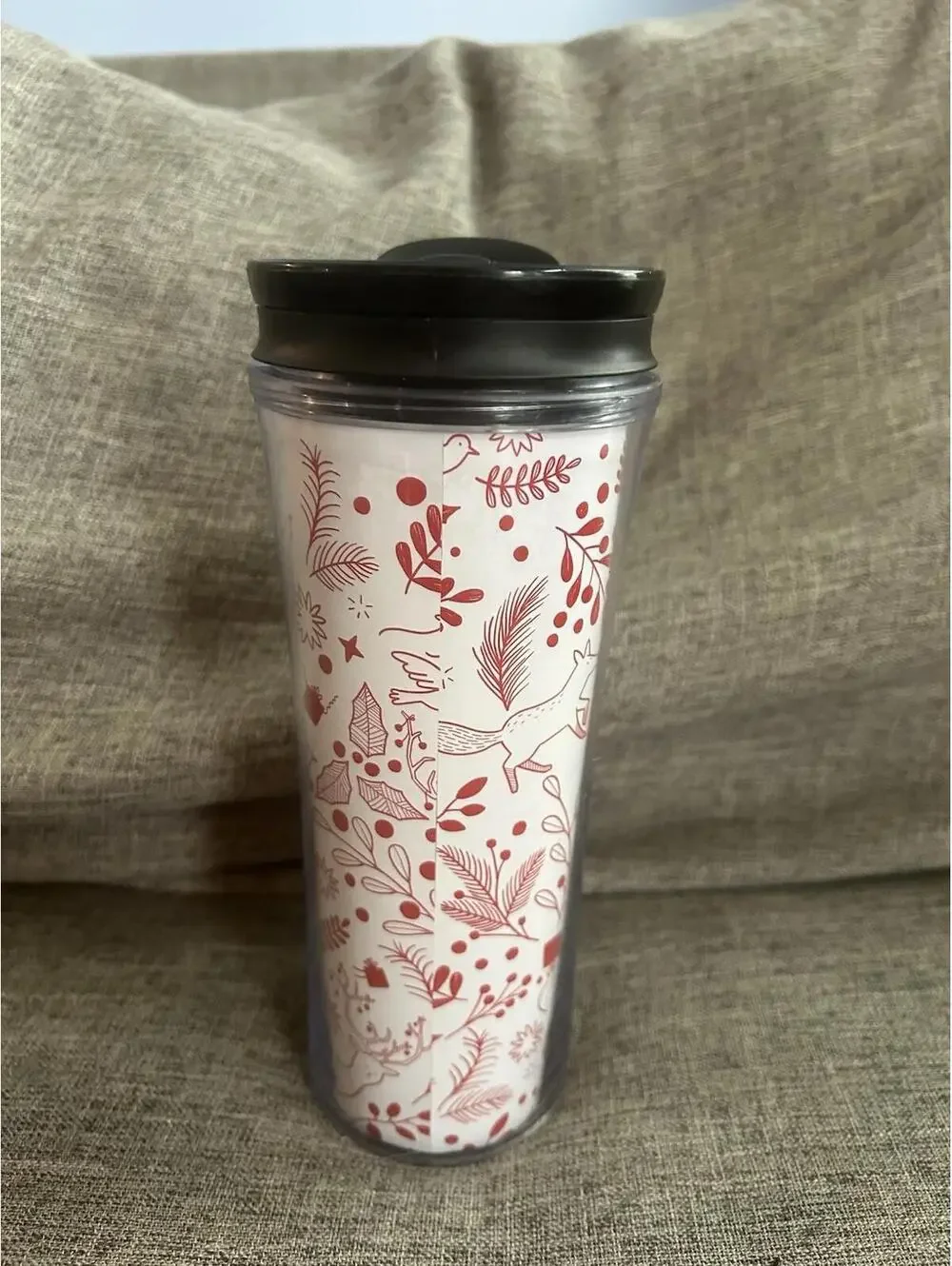 Starbucks Christmas Tumbler 2019 Deer Fox Holiday Hot Cold 16 oz Travel Cup Mug